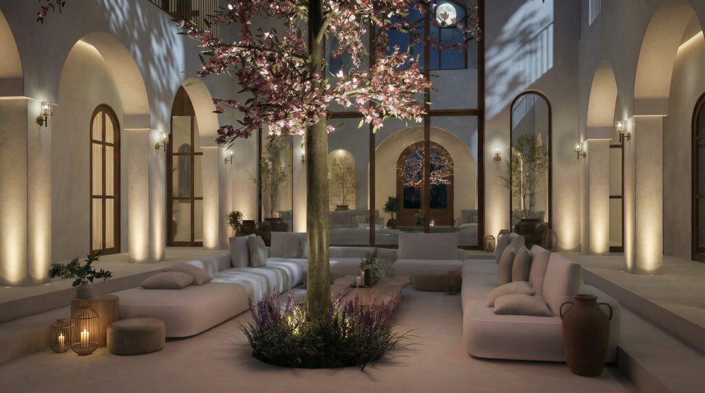 Patio & Bibliothèque