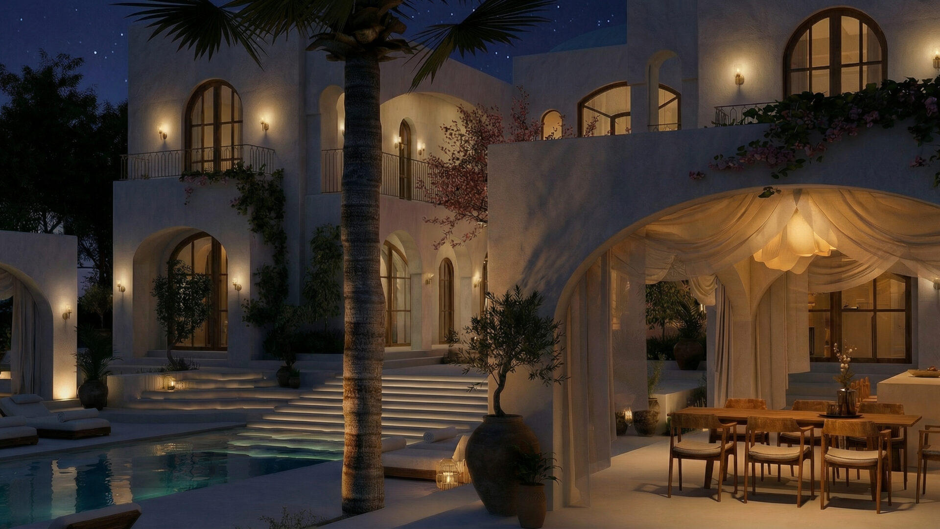 Villa Mediterranean — Nuit