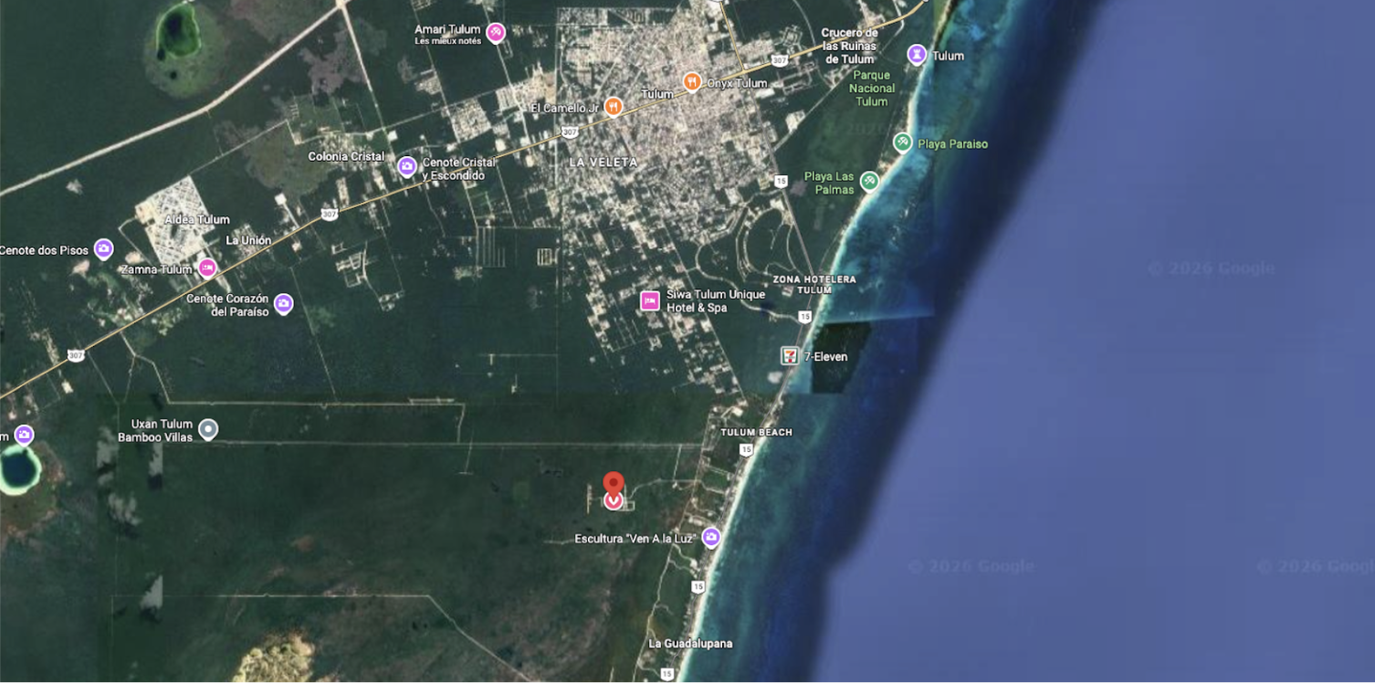 Emplacement Aura Tulum — Riviera Maya