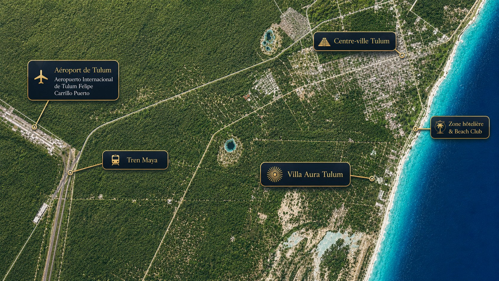 Emplacement Aura Tulum — Riviera Maya
